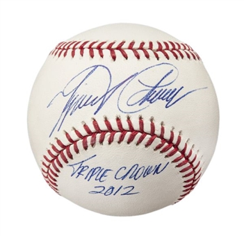Miguel Cabrera Single-Signed Official Major League Baseball Inscribed "2012 Triple Crown"